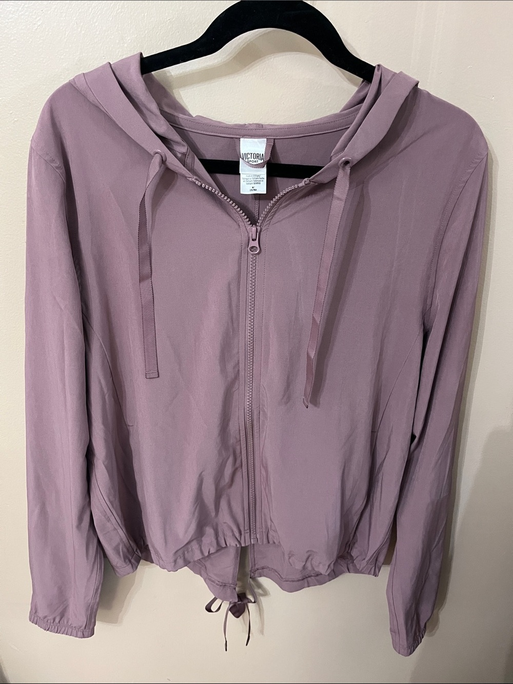 Victoria's Secret Sport Mauve Zip-Up Hooded Jacket — Size M